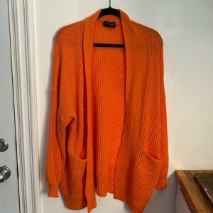 Neon orange Womance cardigan